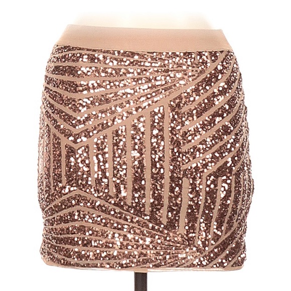 NWT BCBGMAXAZRIA Pink Sequin Mini Skirt - Picture 3 of 3